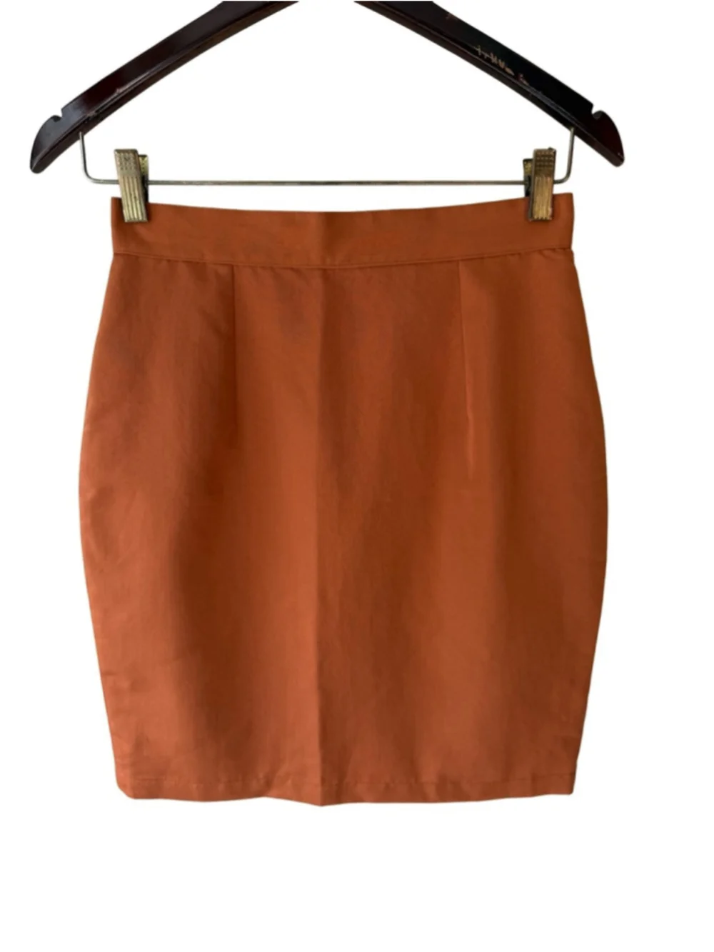 Nouvelle Vintage Rust High-Waist Pencil Skirt Size L Preppy Classic Academia